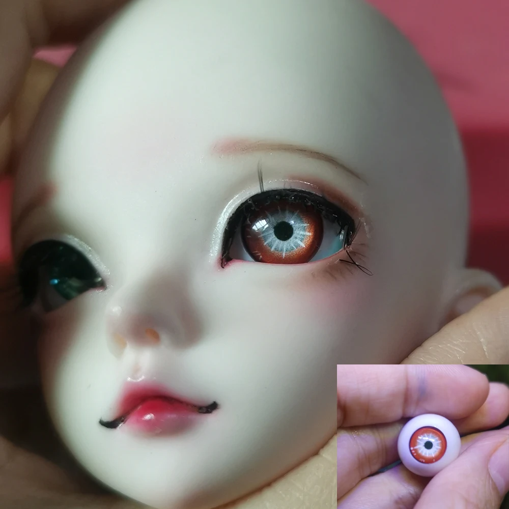 Красные блестящие BJD глаза 12mm14mm 16 мм 18 мм 20 мм 22 мм акриловые Глазные яблоки BJD кукла ручной работы без учеников BJD глаза 1/4 1/6 SD кукла
