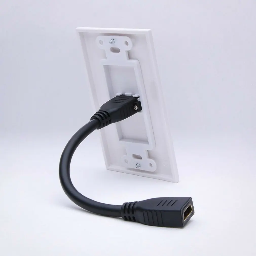 1 Port HDMI Пигтейл настенная Лицевая панель Крышка удлинитель 4K ARC HDR Белый 3D 1080P