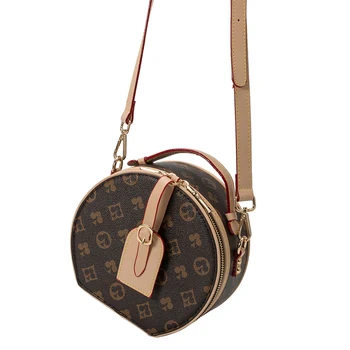 

Printed Round Design Luxury Women's Bag European and American Leisure Women Shoulder Bag High capacity Pu Messenger Bag