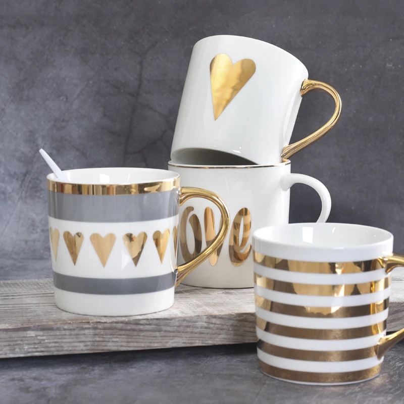 Best Fine Flawless Ceramic Coffee Cups and Mugs Gold Painting Porcelain Water Mug Gift Drinkware Tools Turkish | Дом и сад