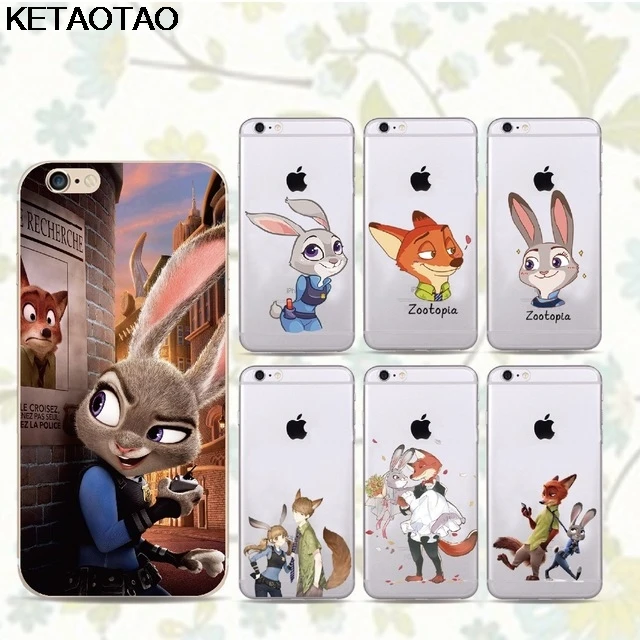 KETAOTAO чехол для телефона Джуди Ник s для iPhone 4S 5C 5S 6S 7 8 SE 5Plus XR XS Max чехол кристально чистый мягкий TPU чехол s
