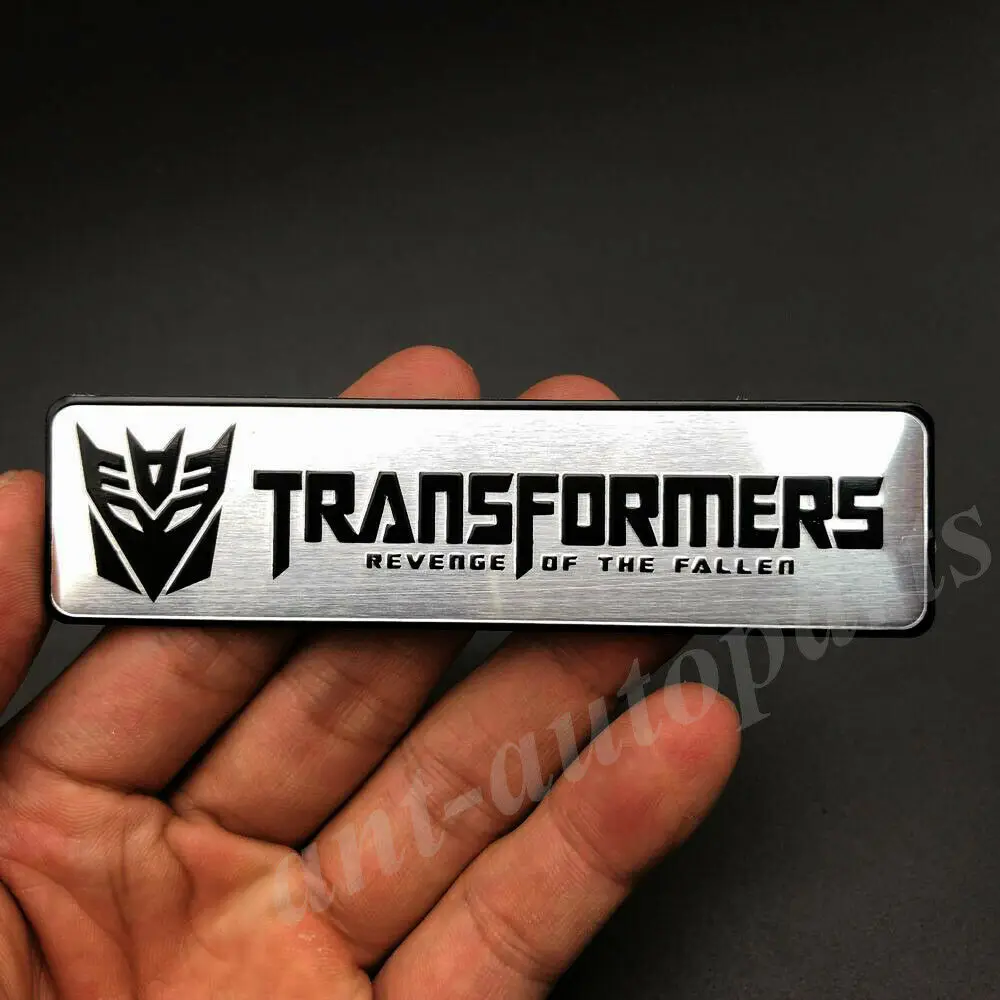 

Aluminum Transformers Autobot Deception Car Rear Badge Emblem Decal Sticker