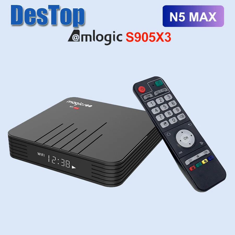 3 шт. N5 Max Amlogic S905X3 Android 9.0 TV BOX 4G 32G/64G Rom 2 4 + 5G Dual Wifi Bluetooth4.1 Smart Box 8K телеприставка DHL |