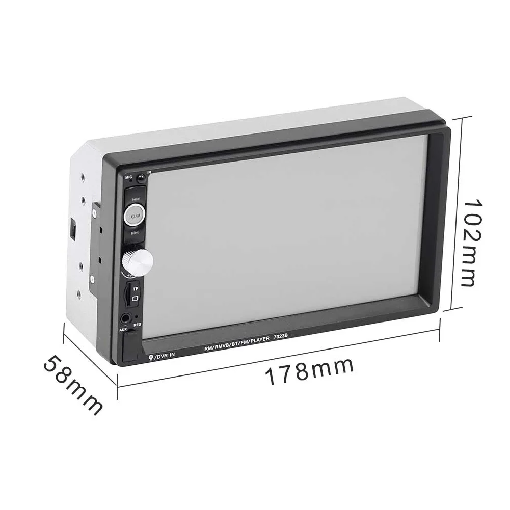 Автомобильный радиоприемник Bluetooth fm-передатчик HD 7023B 7 дюймов 2 Din автомобильный радиоприемник Bluetooth аудио видео mp5 плеер автомобиль с задней камерой