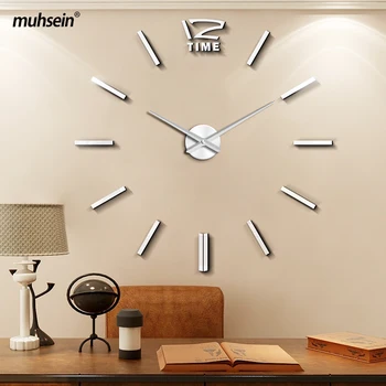

Muhsein New Arrival Quartz Wall Clocks Fashion 3D Clock Mute Movement Wall Sticker Clock Decor Living Room Office Free Shipping