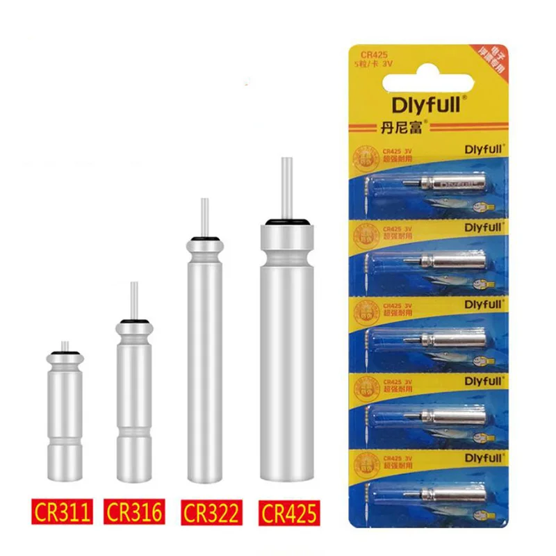 10 Pcs/Lot CR425 CR435 CR322 CR311 Fishing Float Battery Night Lithium Pin Cell Accessory F80 |