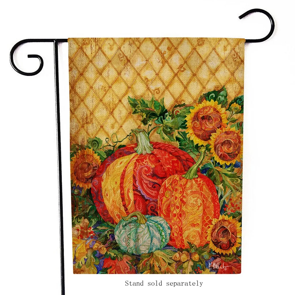 Christmas Garden flag Polyester Burlap banner Windproof Seasonal Double Sided Outdoor Holidays Decorative Lawn Yard W807