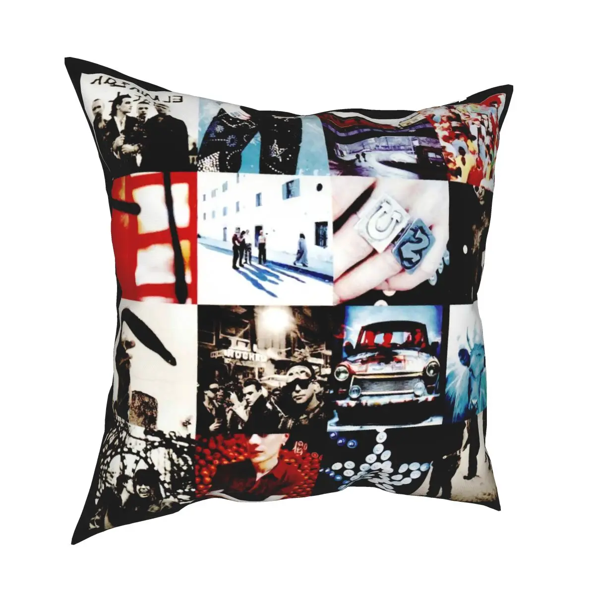 Nuovo U2 Achtung Baby Album Rock Band Bono U2 Mens Black T Swea Taglia S A 3Xl Federa Per Cuscino Da Donna