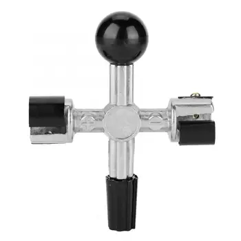 

4 Way Battery Terminal Cleaner Scraper Terminal Tool Cleaner Automotive Accessory Steel Black + Silver Automotive Hand Tools