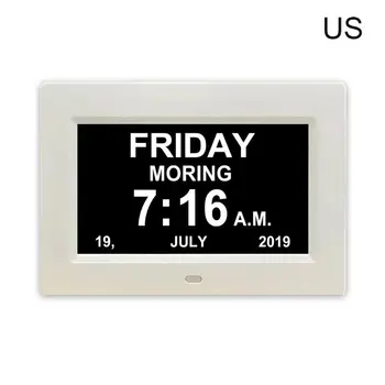 

7 \"Inch Digital Clock Calendar with Date Day Reminder for Elderly and Children