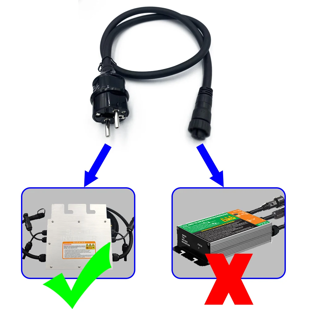 2M 3*2.5 มม.สายไฟ AC Fit สําหรับ SG Series 300-700W กันน้ํา Grid-Tie อินเวอร์เตอร์ 1