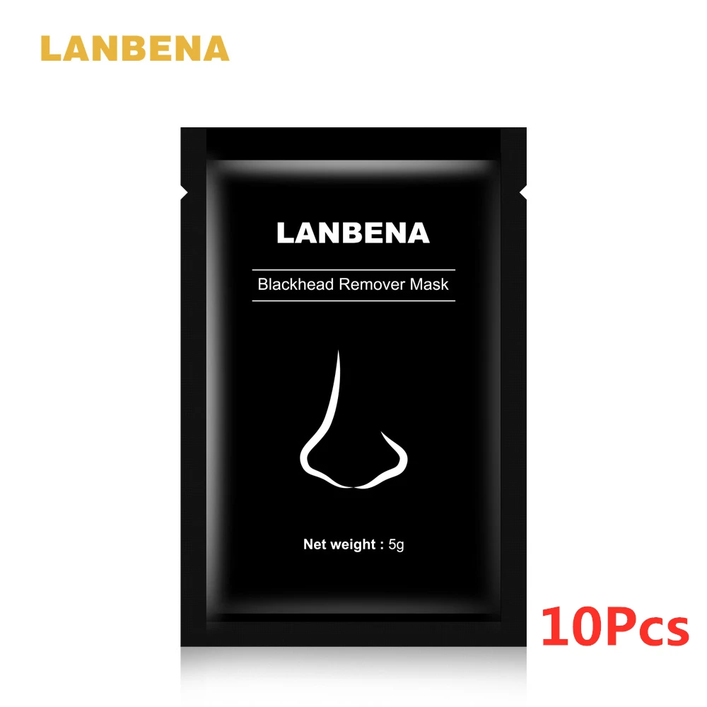 LANBENA 10 шт. маска для удаления угрей маска для лица и носа T Zone для глубокого очищения грязи лечение акне сужает поры отклеивать маску уход за кожей TSLM1