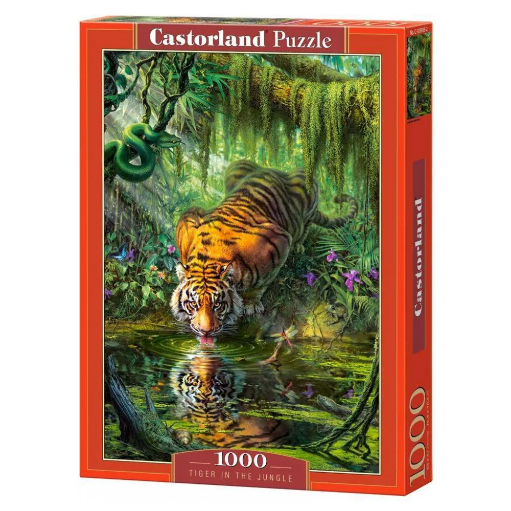 Пазл Тигр в джунглях Castorland 1000 деталей