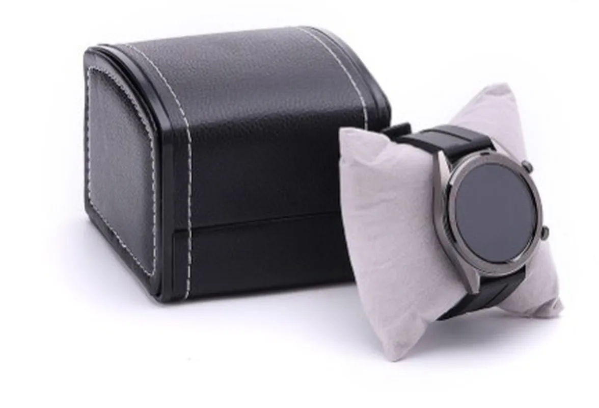 

Luxury Faux Leather Watch Box With Pillow Package Case Bracelet Stand Holder New