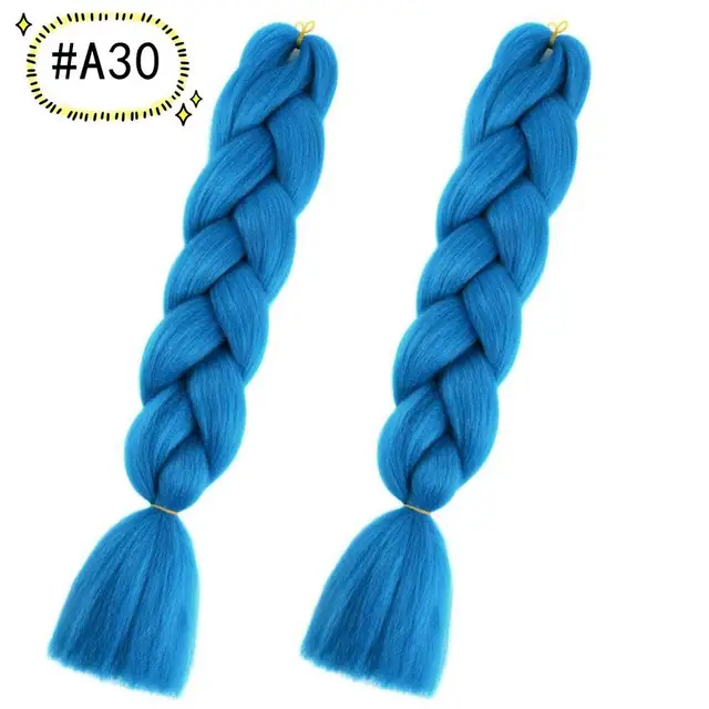 Jumbo Braiding Hair Extensions Kanekalon Braiding Hair 24 Inch Ombre Multiple Tone Colored Synthetic Hair for Women A30