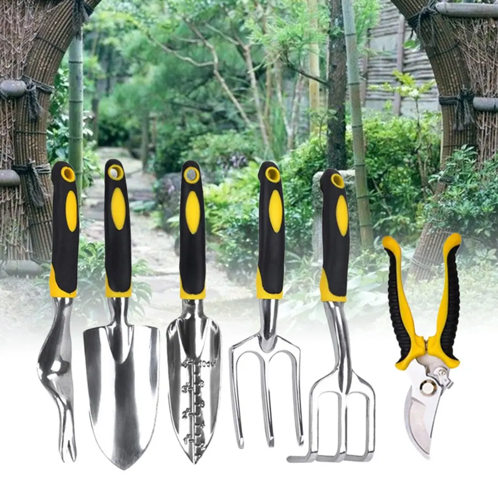 Garden Tool Set For Magnesium Alloy Garden Tool Suit Garden Outdoor Garden Tools Big Sholve/Take Root Shovel/Cross/Rake Dropship