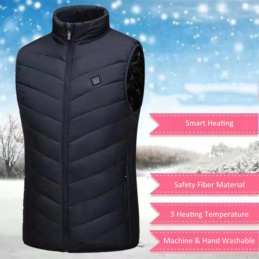 Мужская куртка USB с подогревом электрический нагревательный жилет для охоты
