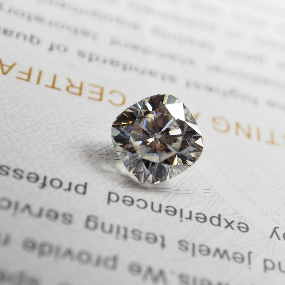 6*6mm DEF Cushion Cut White Laboratory Moissanite Stone Loose 0.9 carat Moissanite Diamond