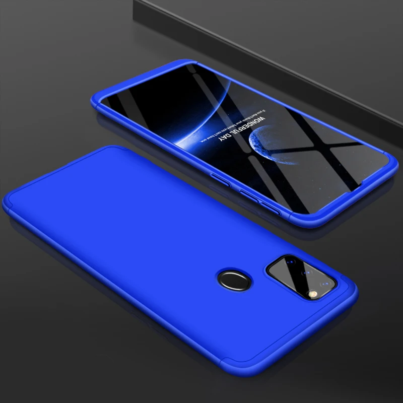 Barcelona Blue Для samsung Galaxy M30S чехол m30s M 30S крышка 360 градусов полный корпус Чехол Galaxy M30S чехол с закаленным стеклом - Цвет: Barcelona Blue