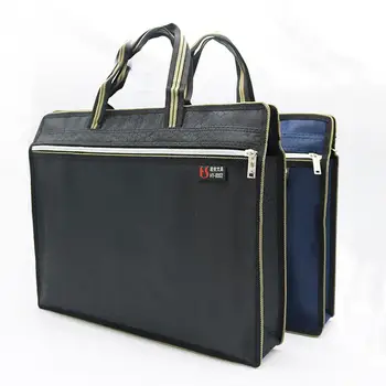

thick Multi-function Document for men's School A4 Canvas Zipper File Bag