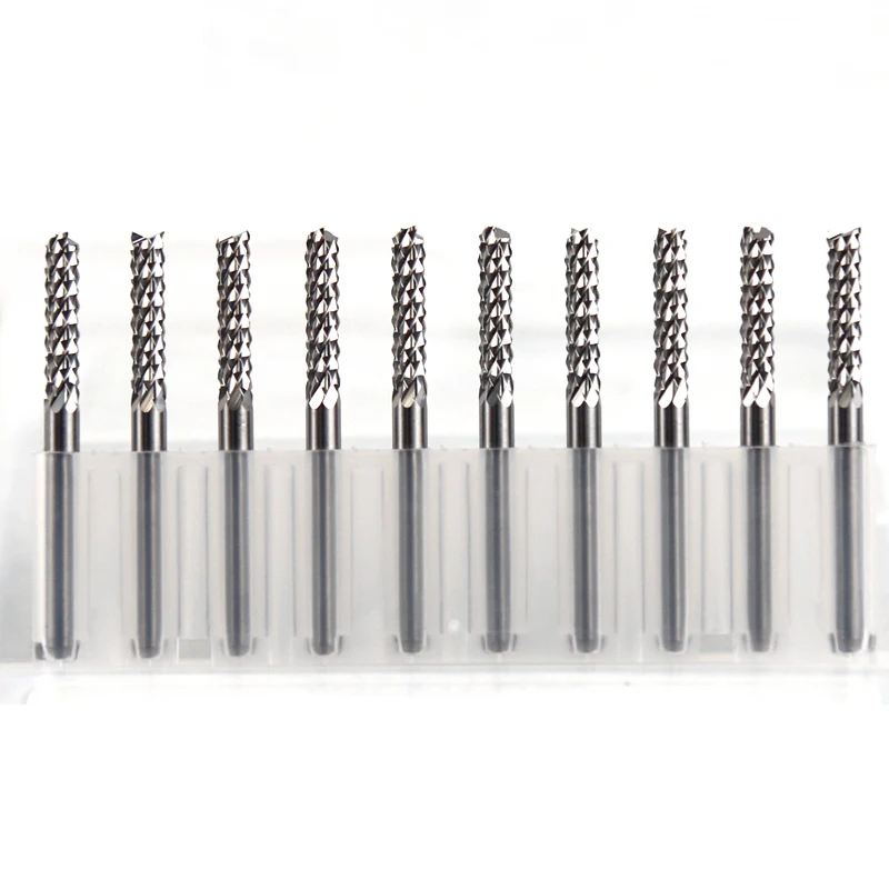 Electric Router Tungsten Carbide Extended PCB Strawberry Cutter 3.175 mm 10PCS CNC Engraving Wood Router Corn Milling Cutter Cnc