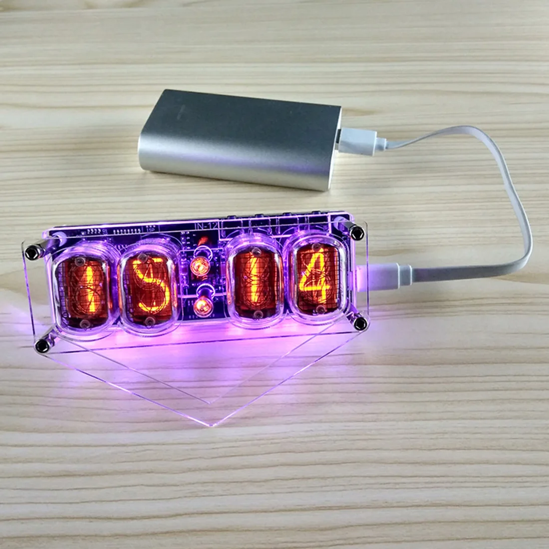 DIY свечение трубки Часы База четыре цифровые свечение трубки часы для свечения трубки(без свечения трубки) обучающая игрушка-расширенная версия/Базовая версия