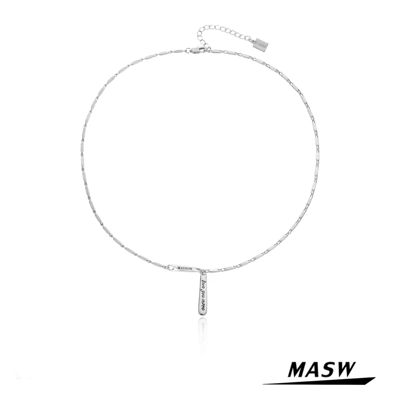 Ожерелье MASW для женщин с подвеской оригинальный дизайн простое стильное