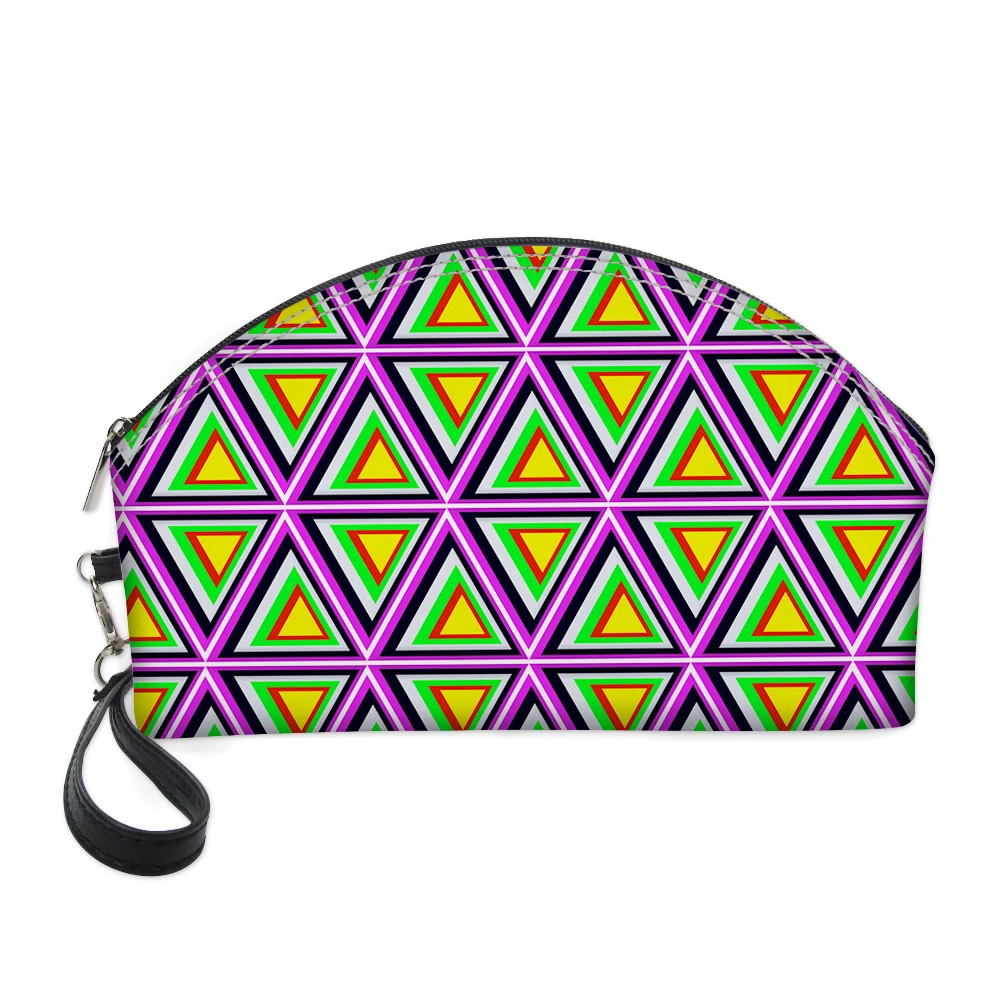 

WHEREISART Colorful 3D Triangles Printing 2020 Women Cosmetic Bag Neceser Makeup Pouch Travel Toiletry Kit Bolso Mujer de Marca
