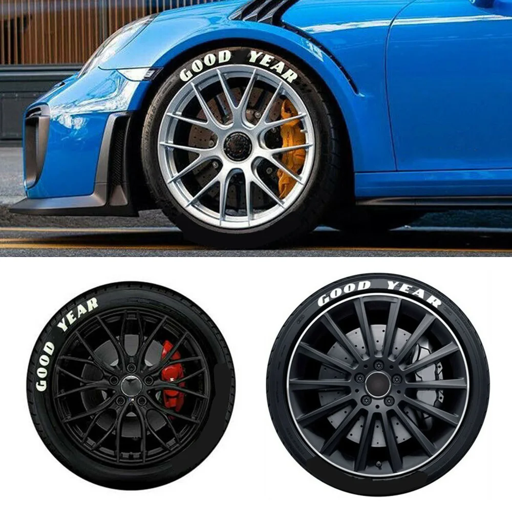 

Smooth Tire Lettering Stickers Accessory Exterior Car Wheel Reflective