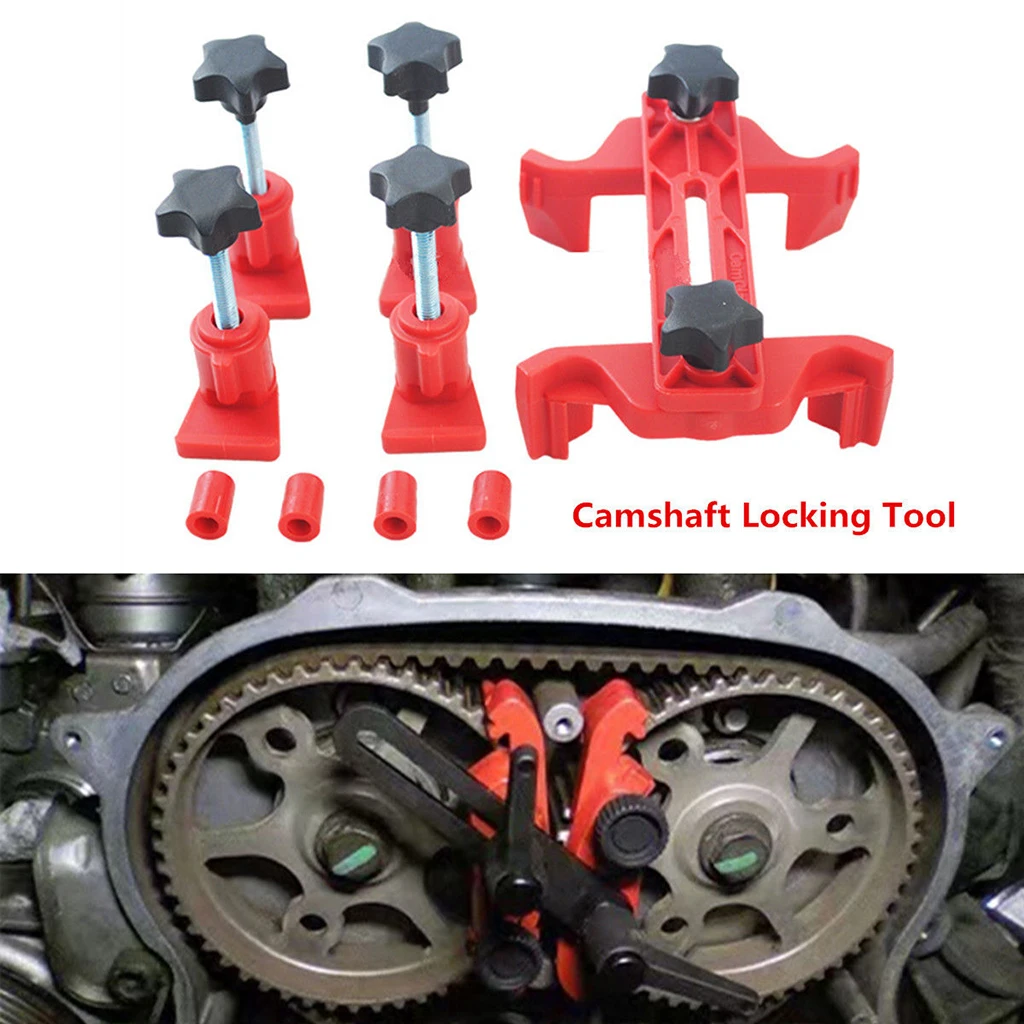 5pcs Auto Dual Cam Clamp Camshaft Cam Engine Timing Tool Sprocket Gear Kit