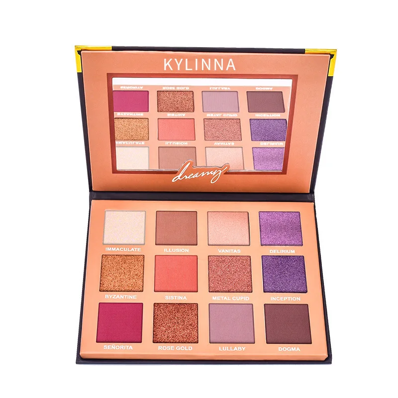 Givenone Eye Makeup Nudes Palette палитра 12 цветов матовые тени для век Палитра Блеск Пудра Тени для век земля Тени Блеск Тени для век - Цвет: 12color-black