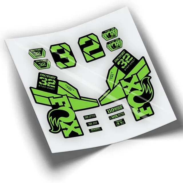 FOX 32 FACTORY SC 2021 various colors bicycle fork stickers Green Asturias