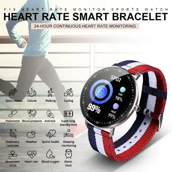 

Sports Smart Watch Heart Rate Blood Pressure Monitoring Smart Watch Waterproof Fitness Color Watch