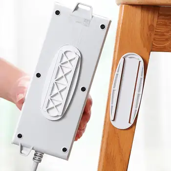 

New Wall-Mounted Sticker Punch-free Plug Fixer Home Self-Adhesive Socket Fixer Cable Wire Organizer Seamless Power Strip Holder