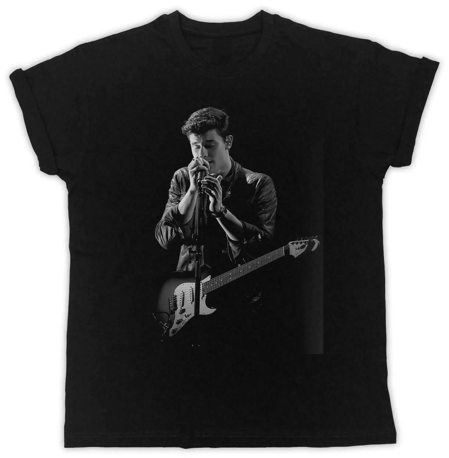 Shawn Mendes T Shirt 2019 Guitar Mic Birthday Present Gift Mwn Women Black S 5xl T Shirts Aliexpress
