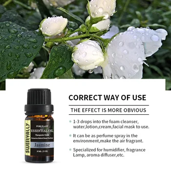

10ML Fragrance Aroma Humidifier Pour Diffusers Skin Care Jasmine Oil Relieve Stress Aromatherapy Essential Oil