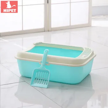 

HIPET Pet Dog Cat Litter Box Toilet Bedpan Semi-closed Anti-Splash Puppy Teddy Indoor Toilet Supplys For Dogs Cats Litter Tray