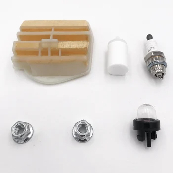 

Chainsaw Air Fuel Filter Spark Plug Primer Bulb Fixing Nut Set For Husqvarna 445,450 445E Garden Power Tools