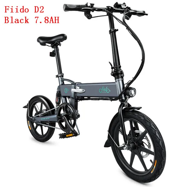 FIIDO D1 D2 D2s D3 D3s Smart 7.8AH/10.4A складной электрический велосипед мопед двойные дисковые тормоза светодиодный передний светильник E-Bike - Цвет: D2 Slate Gray 7.8AH