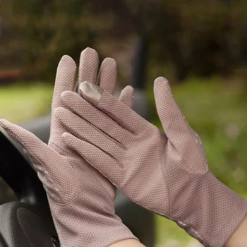 

Women Anti-Slip Cotton Gloves Sun Protection Refers to Cotton Broken Point Gloves Ladies Drive Anti-Uv Anti-Slip Cotton Gloves
