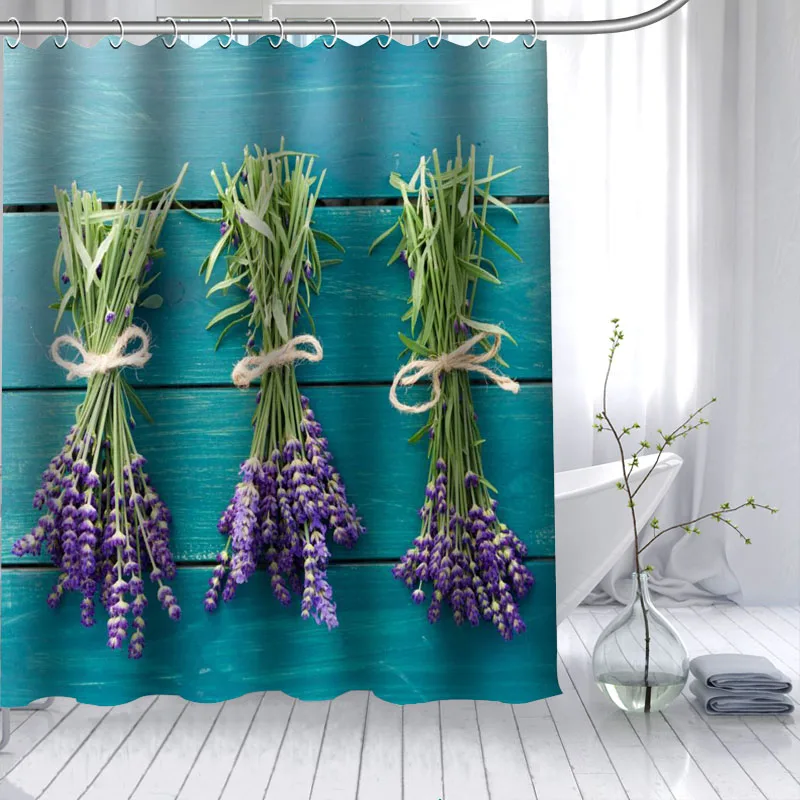 Custom Lavender Shower Curtain 3D Waterproof Polyester Fabric Bath High Defintion Printing 12 Hooks For The Bathroom | Дом и сад