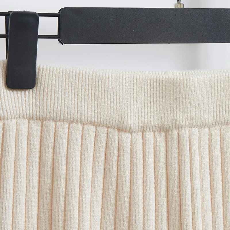 TingYiLi трикотажные юбки женские осень зима теплая кофейная черная бежевая серая юбка Корейская элегантная средняя длинная юбка-карандаш разрез сзади