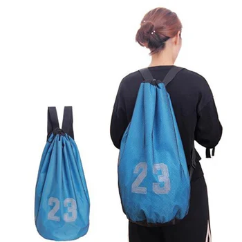

NEW Sports Ball Backpack Basketball Football Storage Net Bag Training Ball Mesh Bag