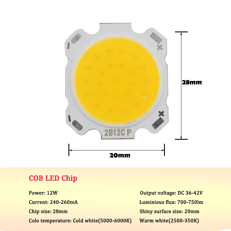 10 шт. 3-15 Вт 280-300 мА 180-200 лм чип светодиодный s COB светодиодный чипы для DIY светодиодный прожектор