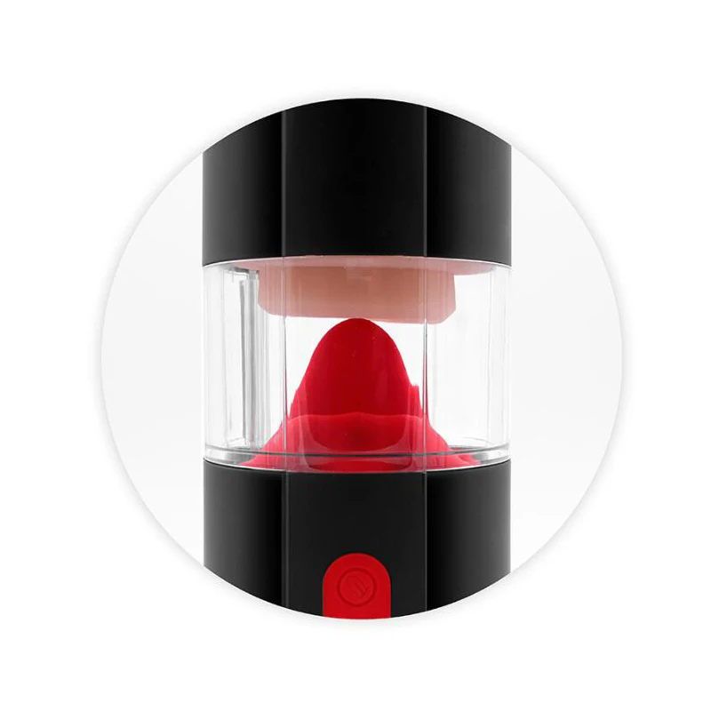  Tongue Licking Masturbation Cup Blowjob Oral Sex Machine Realistic Vagina Masturbator Automatic Air