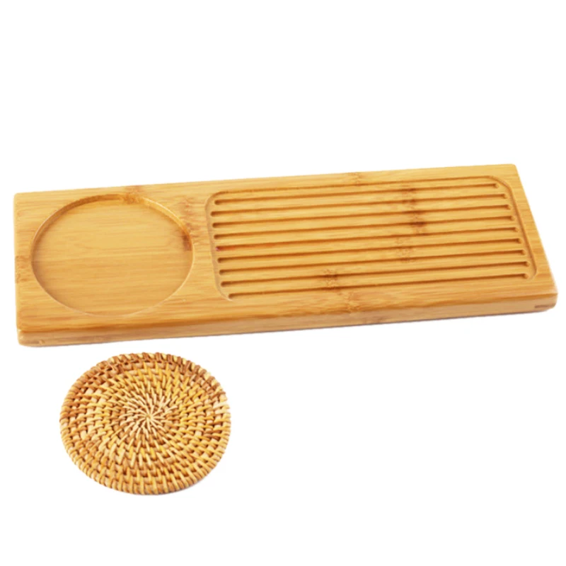 Бамбуковый поднос для чая блюдце кунг-фу чайный чайник горшок хранения столовых