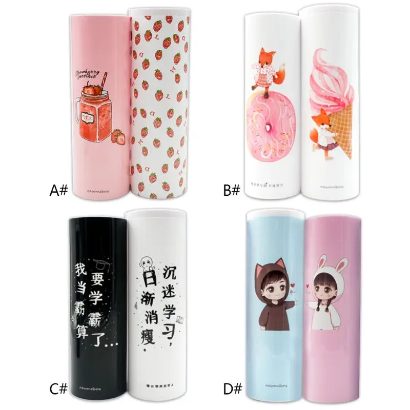 

Creative Whiteboard Pencil Case With Solar Calculator Magnetic Switch Kawai Cartoon Pen Box School D08B