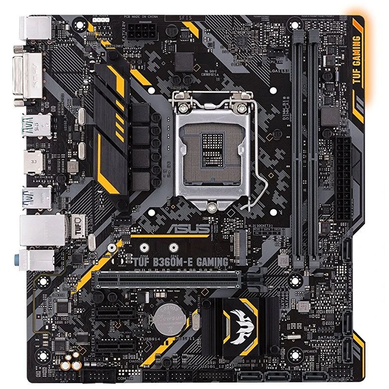 Материнская плата Asus TUF B360M-E GAMING Soc-1151v2 Intel B360 2xDDR4 mATX AC`97 8ch(7.1) GbLAN+DVI