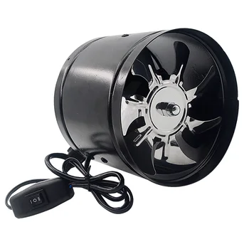 

7 inch kitchen toilet exhaustfan louver 7" pipe exhaust fan air ventilation ceiling booster Blower metal exhauster 150mm