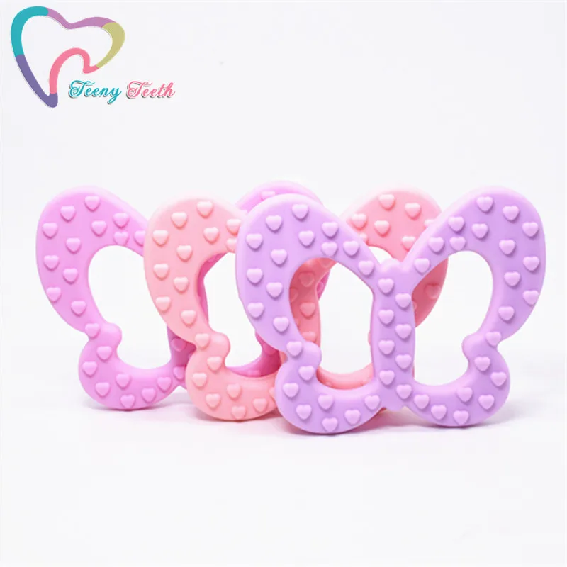 5 шт. Детские Teeether силиконовые бабочки соска ручной работы зажим Прорезывания
